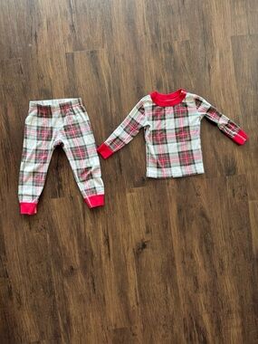 Hanna Andersson Red Plaid Pajama Set - Unisex 3T